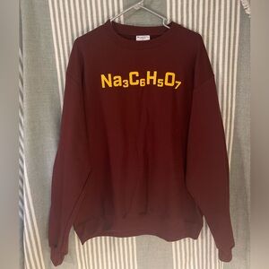 Champion NACHO Burgundy Crewneck Sweatshirt Size L